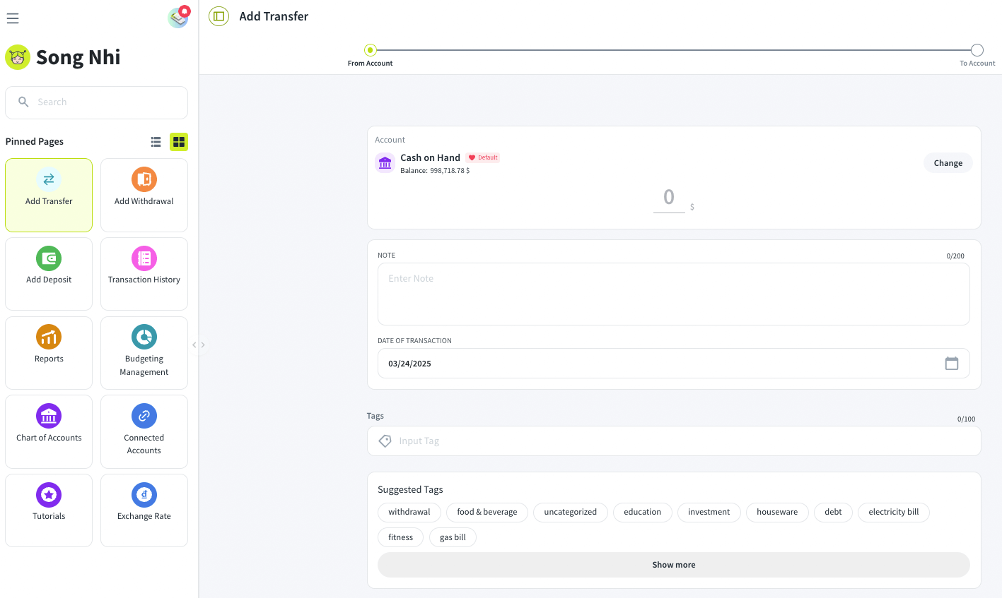 add transfer 1